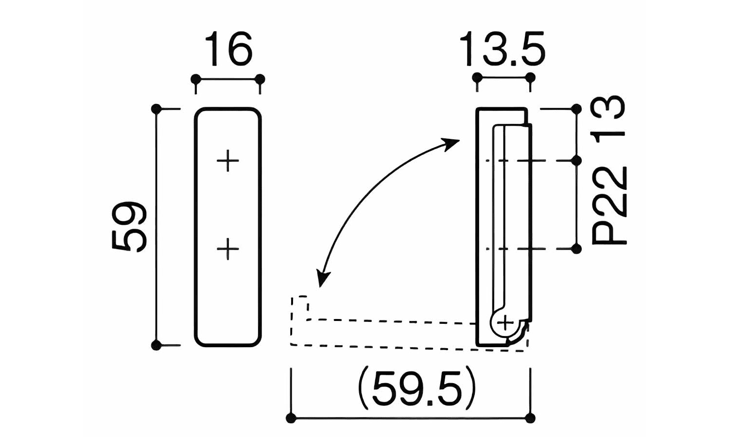 カワジュン 【AC-895-XC】 折りたたみ機能付フック クローム KAWAJUN
